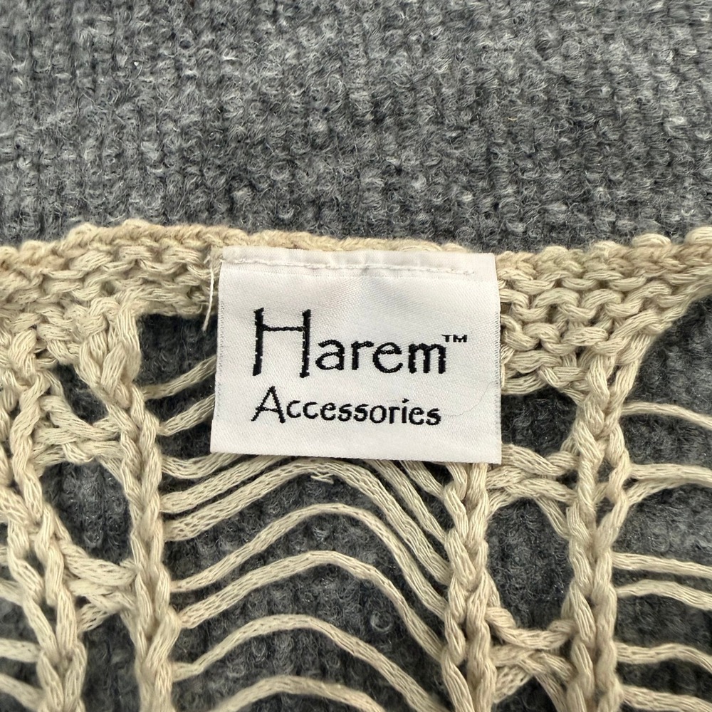 Harem Accessories Cream Beige Cotton Open Knit Crochet Maxi Dress Corfu Greece - Picture 5 of 7
